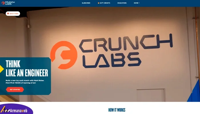  CrunchLabs برای یک وب سایت تعاملی و ساختار یافته